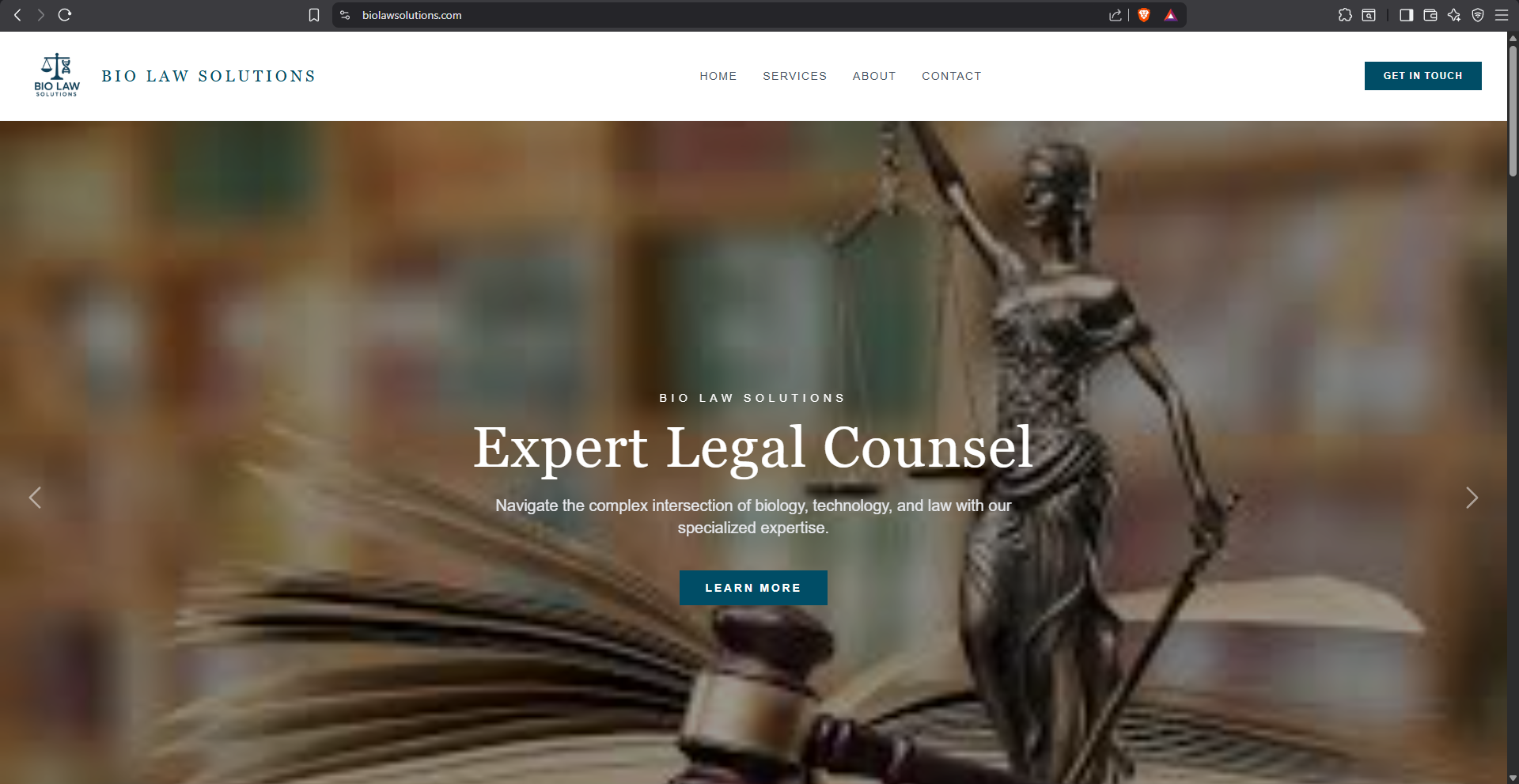 Bio Law Solutions Website
